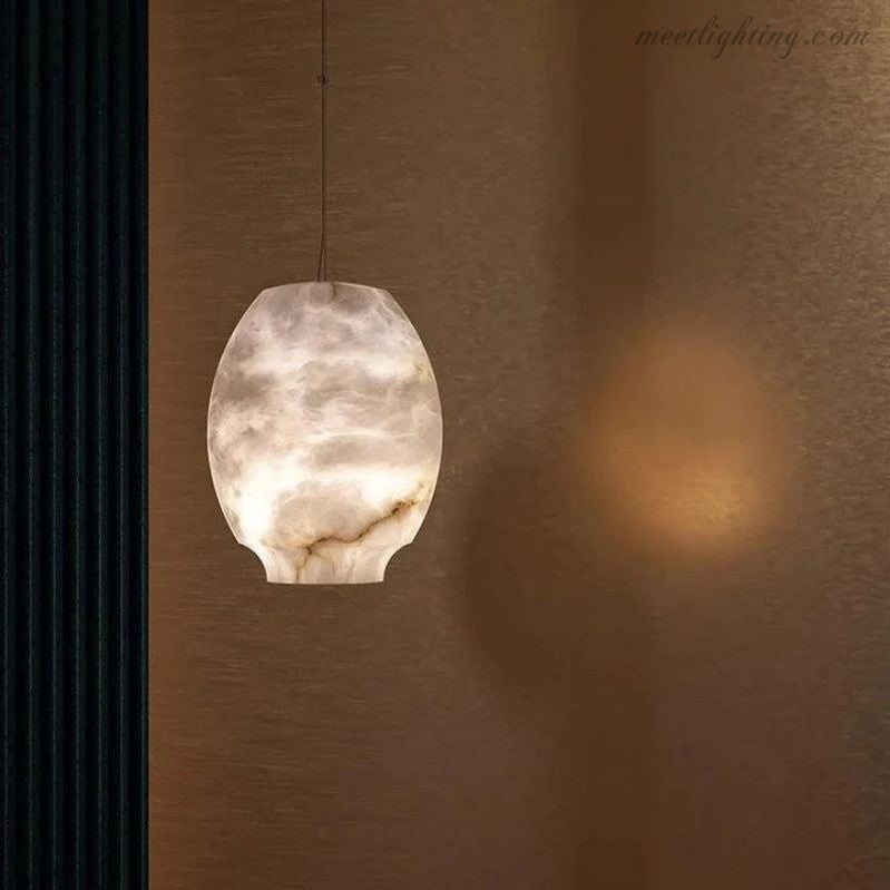 Alabaster Lantern Pendant-Meet Lighting