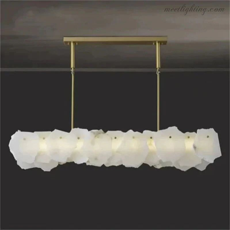 Alabaster Linear Chandelier (Rod)-Meet Lighting