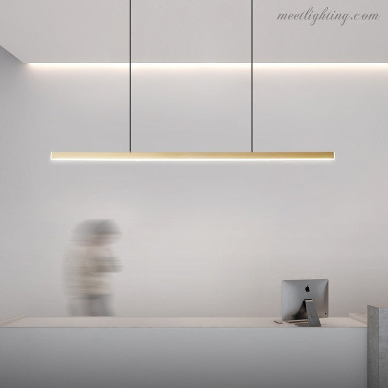 Alabaster Linear Kitchen Island Chandelier-Meet Lighting