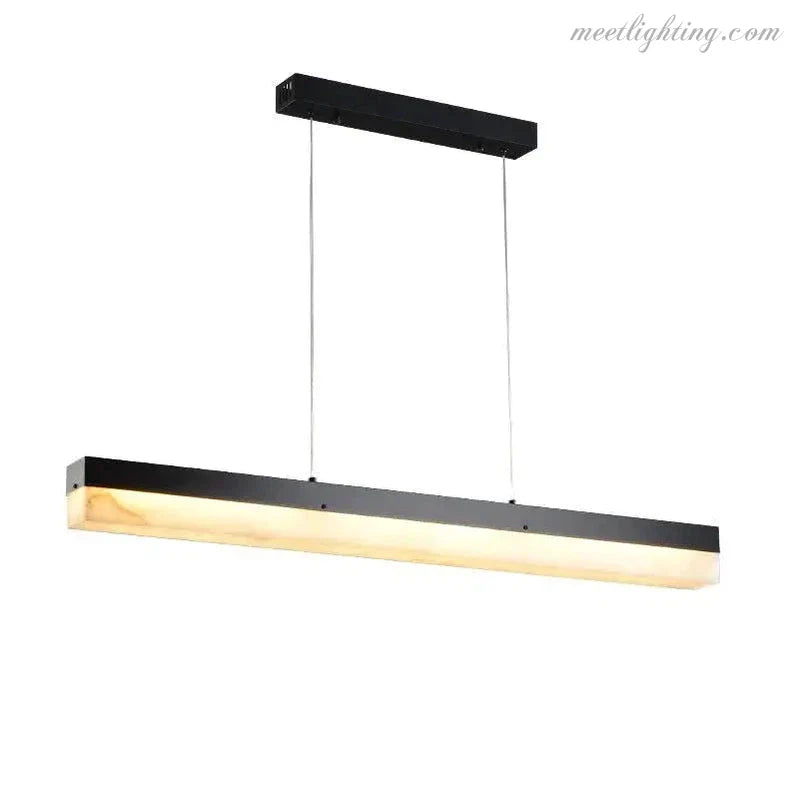 Alabaster Linear Kitchen Island Chandelier-MEET LIGHTING