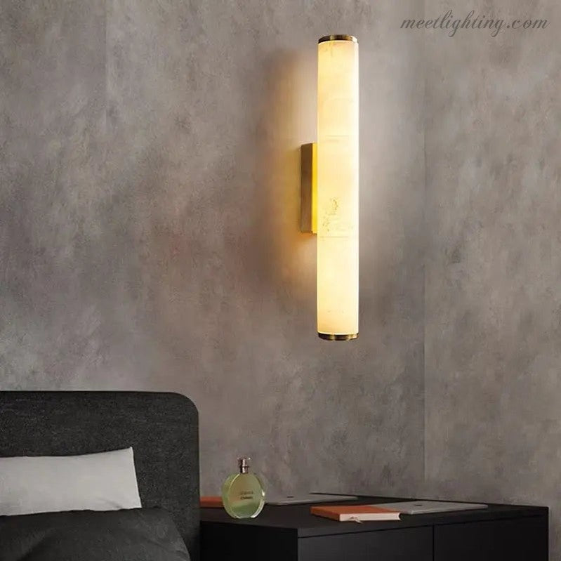 Alabaster Linear Wall Sconces Living Room-Meet Lighting