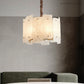 Alabaster Lorry Round Chandelier 20" 31"-Meet Lighting