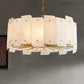 Alabaster Lorry Round Chandelier 20" 31"-Meet Lighting