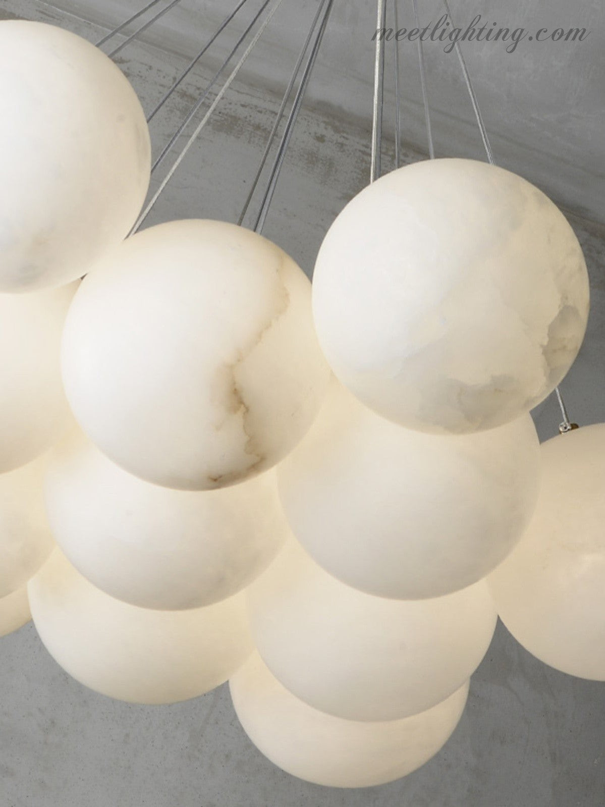 Alabaster Lunar Chandelier-Meet Lighting