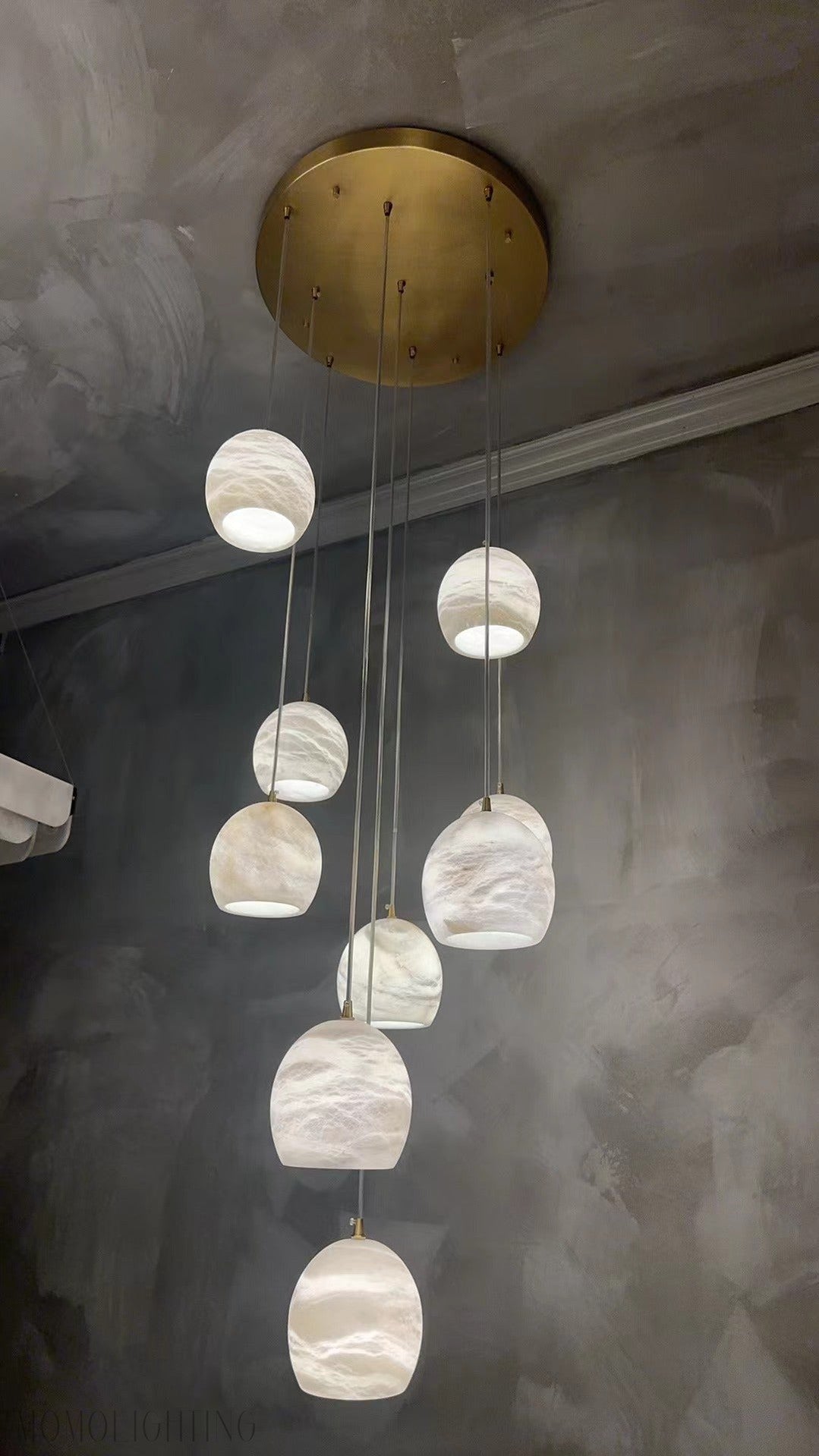 Alabaster Maeva Rectangular Chandelier 7 Light/ 15 Light/ 30 Light-Momo Lighting