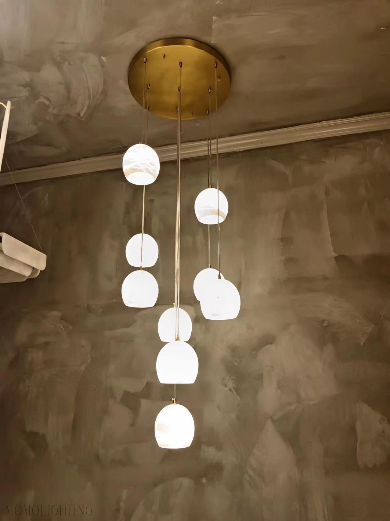 Alabaster Maeva Rectangular Chandelier 7 Light/ 15 Light/ 30 Light-Momo Lighting