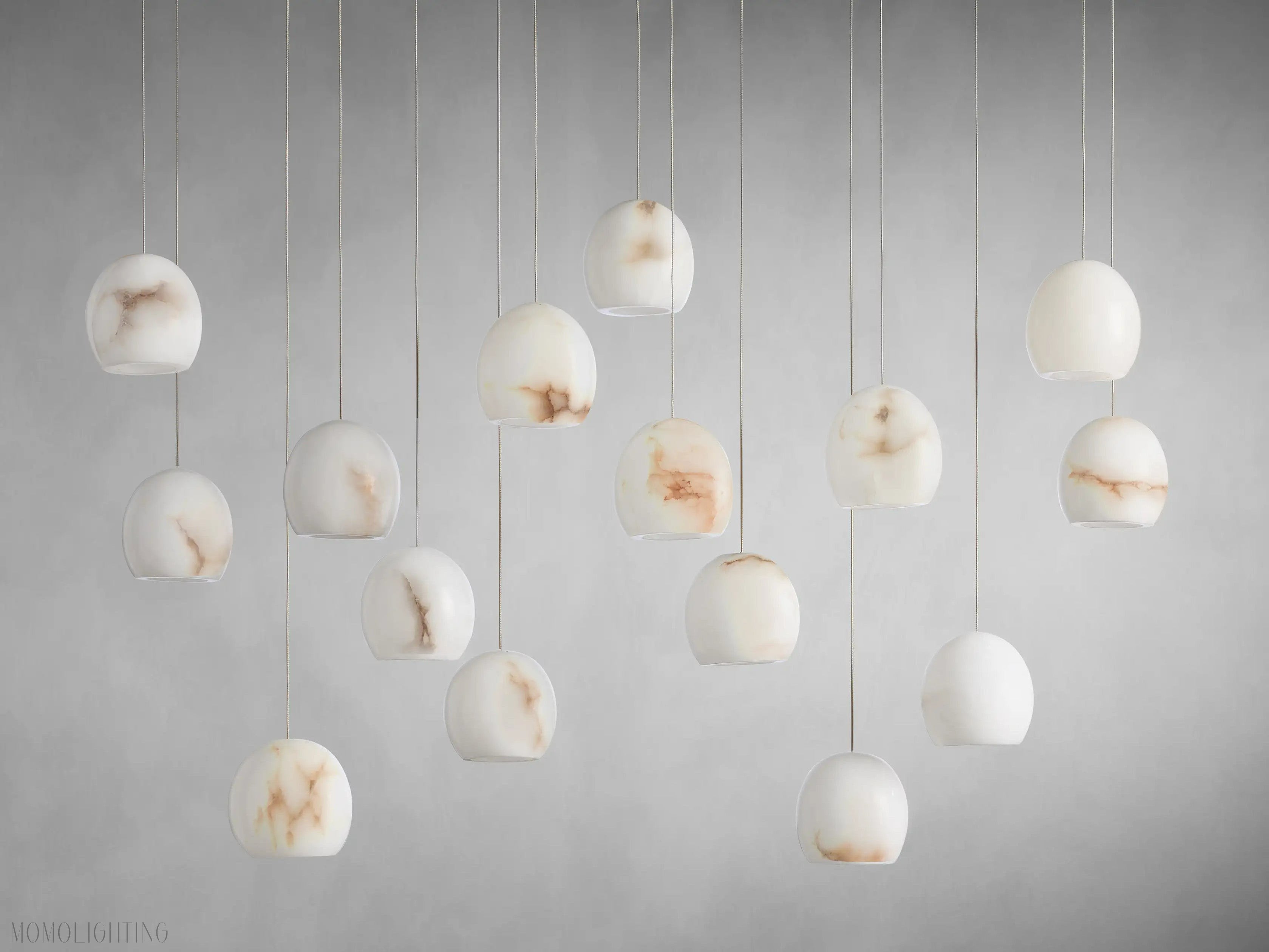 Alabaster Maeva Rectangular Chandelier 7 Light/ 15 Light/ 30 Light-Momo Lighting