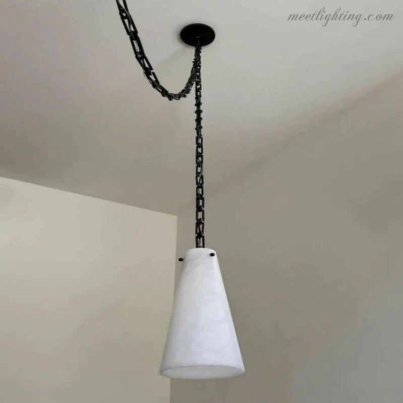 Alabaster Modern 3-Light Marble Chandelier-Meet Lighting