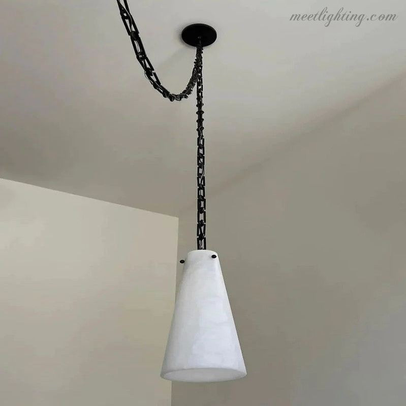 Alabaster Modern 5-Light Marble Chandelier-Meet Lighting