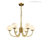 Alabaster Modern Brass Chandelier-Meet Lighting