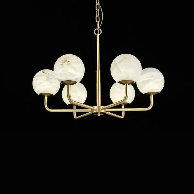 Alabaster Modern Global Dining Chandelier-Meet Lighting