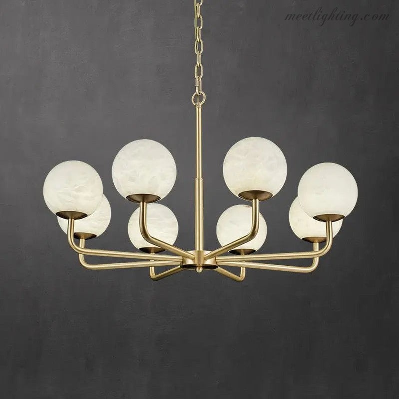 Alabaster Modern Global Dining Chandelier-Meet Lighting