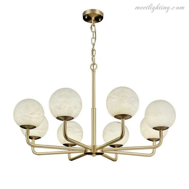 Alabaster Modern Global Dining Chandelier-Meet Lighting