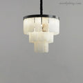 Alabaster Modern Multi-Tiered Round Chandelier-MEET LIGHTING