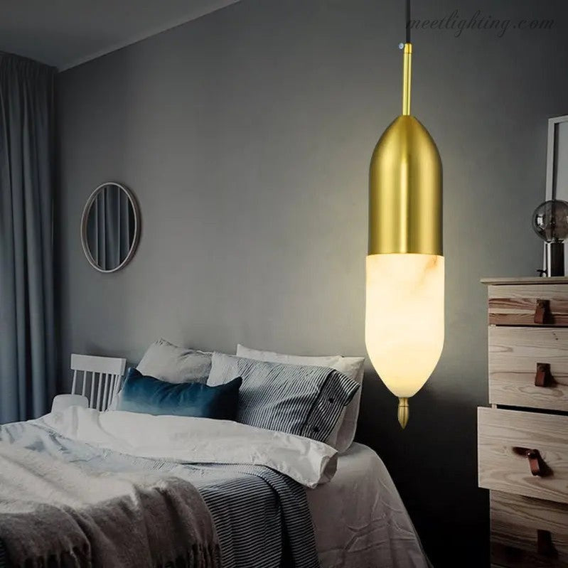 Alabaster Modern Pendant Lights For Bedroom-Meet Lighting