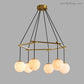 Alabaster Modern Round Ball Chandelier-Meet Lighting