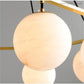 Alabaster Modern Round Ball Chandelier-Meet Lighting