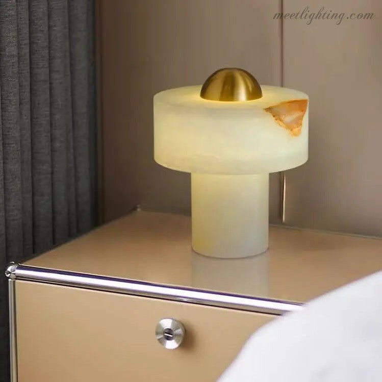 Alabaster Modern Table Lamp For Bedroom-Meet Lighting