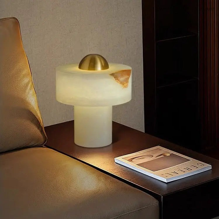 Alabaster Modern Table Lamp For Bedroom-Meet Lighting