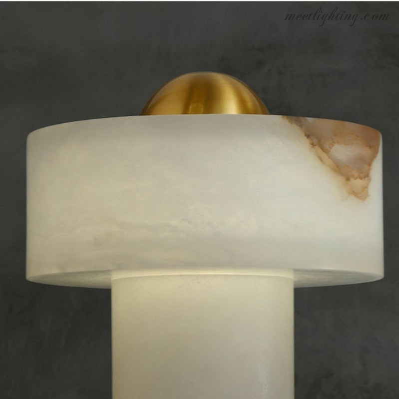 Alabaster Modern Table Lamp For Bedroom-Meet Lighting