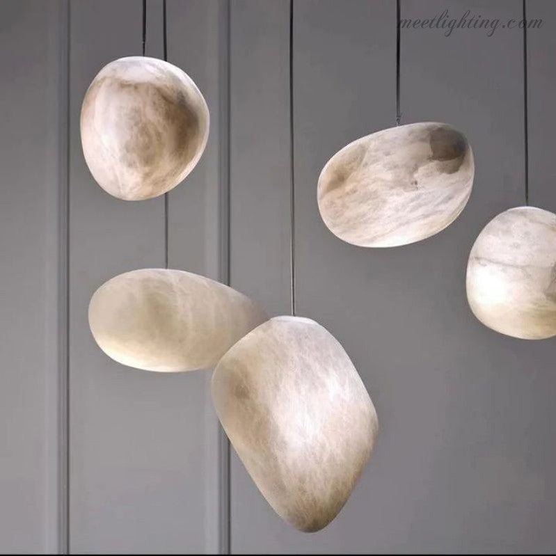 Alabaster Natural Stone Pendant-Meet Lighting