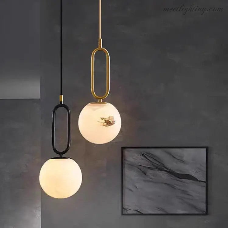 Alabaster Oval Ring Pendant Light-Meet Lighting