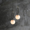 Alabaster Oval Ring Pendant-Meet Lighting