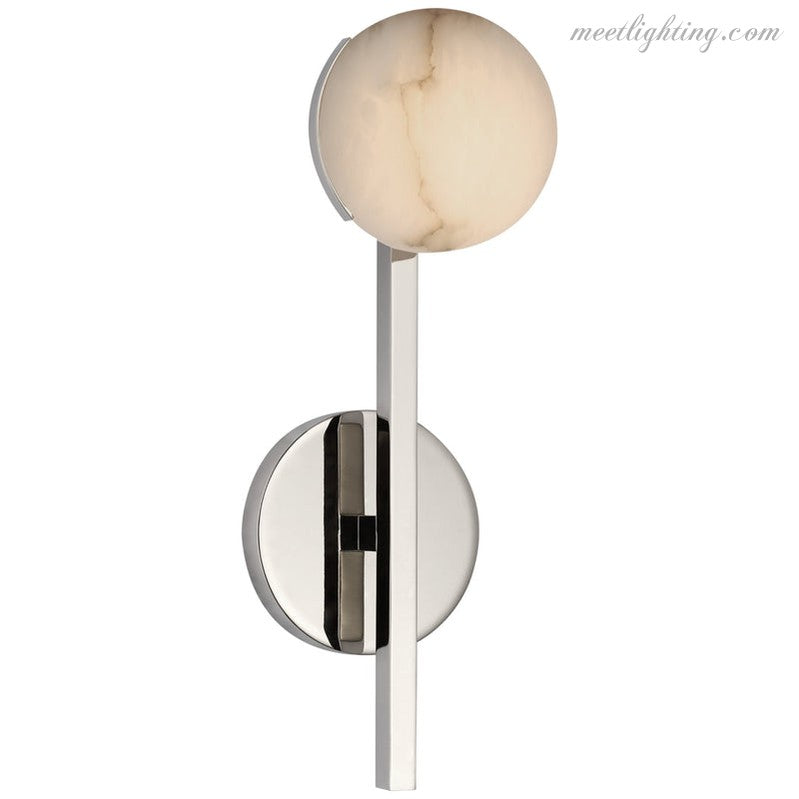 Alabaster Pedra Petite Tail Sconce-Meet Lighting