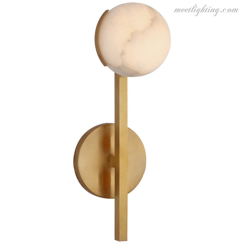 Alabaster Pedra Petite Tail Sconce-Meet Lighting