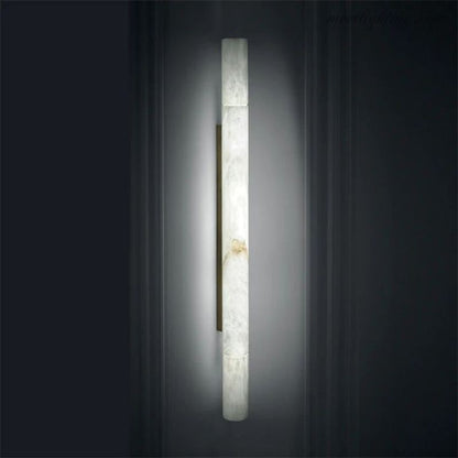 Alabaster Pillar Sconce-Meet Lighting