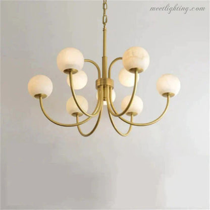 Alabaster Radial Chandelier-Meet Lighting