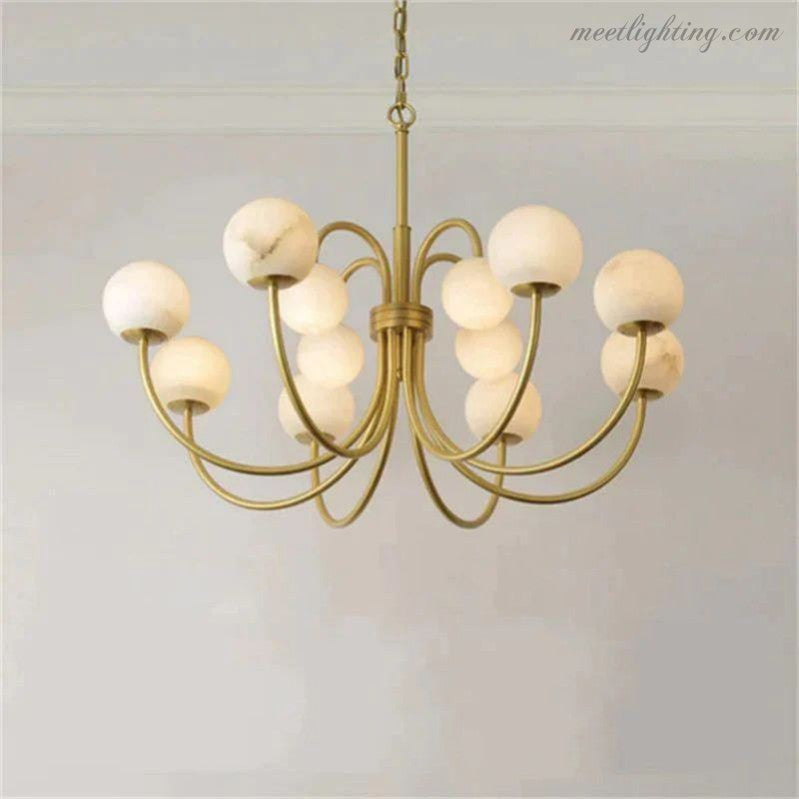 Alabaster Radial Chandelier-Meet Lighting