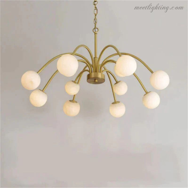 Alabaster Radial Chandelier-Meet Lighting