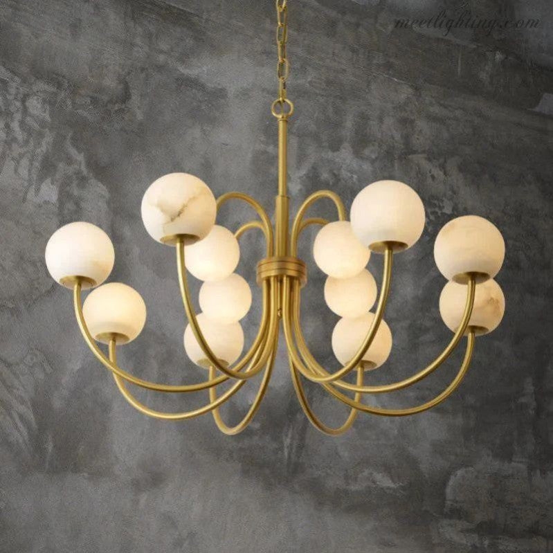 Alabaster Radial Chandelier-Meet Lighting