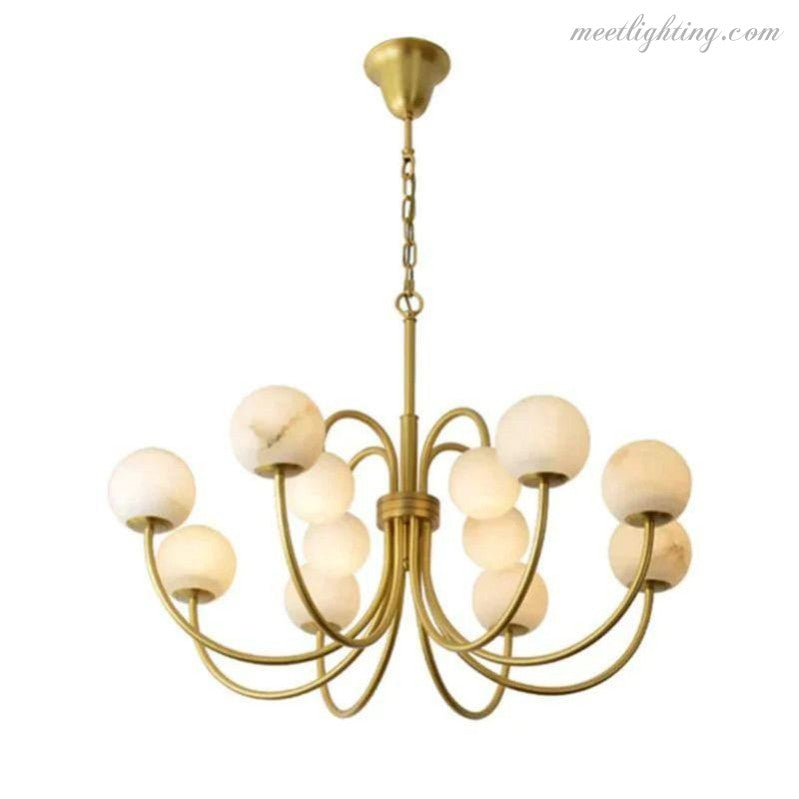 Alabaster Radial Chandelier-Meet Lighting