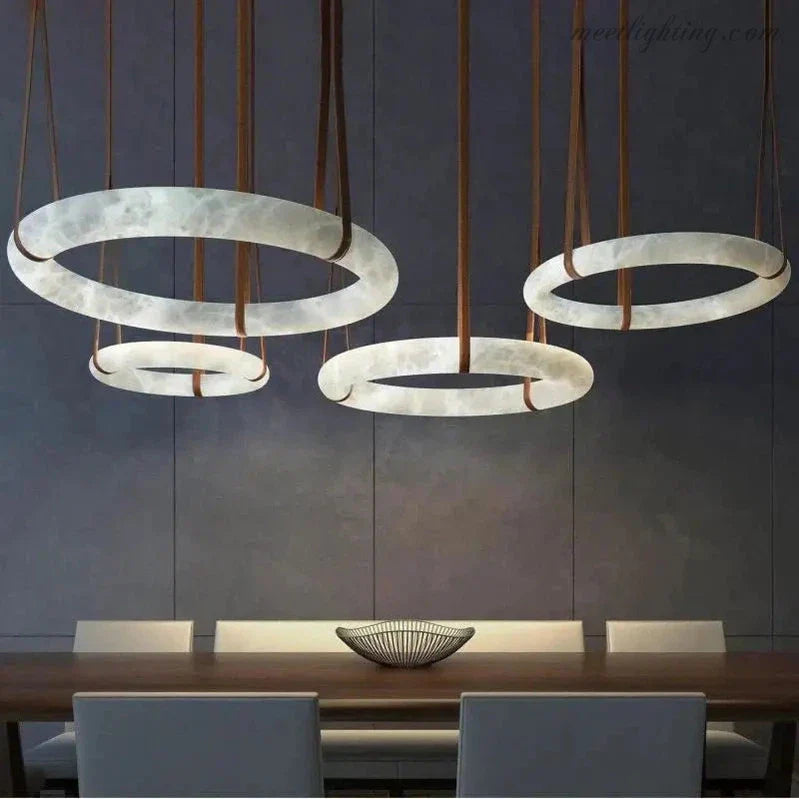 Alabaster Ring Chandelier Pendant For Living Room Dinning Room-MEET LIGHTING