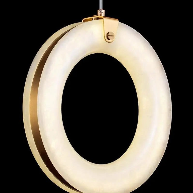 Alabaster Ring Pendant Light-Meet Lighting