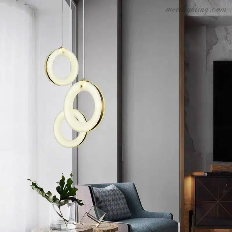 Alabaster Ring Pendant Light-Meet Lighting