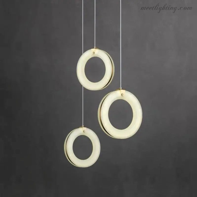 Alabaster Ring Pendant Light-Meet Lighting