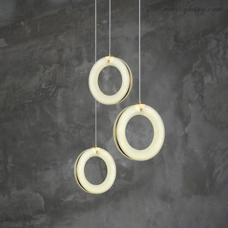 Alabaster Ring Pendant Light-Meet Lighting