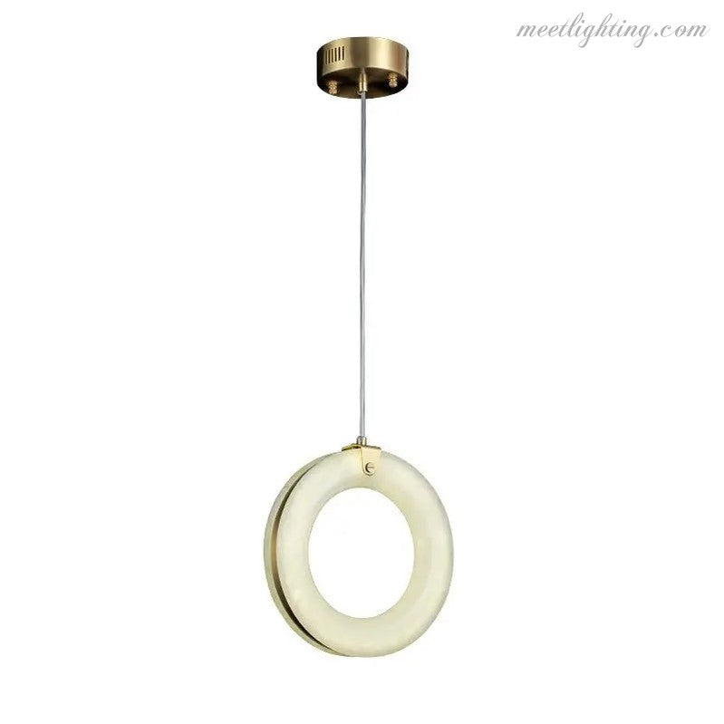 Alabaster Ring Pendant Light-Meet Lighting