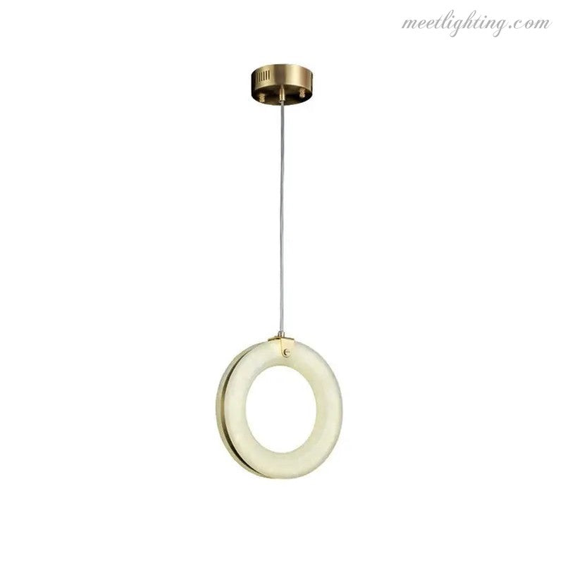 Alabaster Ring Pendant Light-Meet Lighting