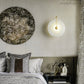 Alabaster Round Bedroom Bedside Wall Sconce-Meet Lighting