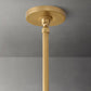 Alabaster Round Brass Pendant-Meet Lighting