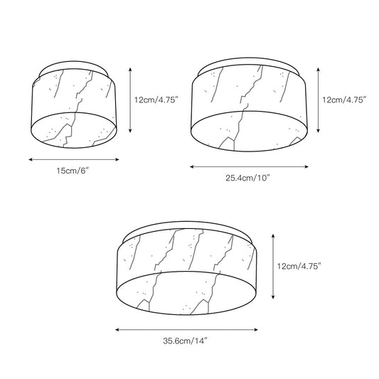 Alabaster Round Flushmount Ceiling Light