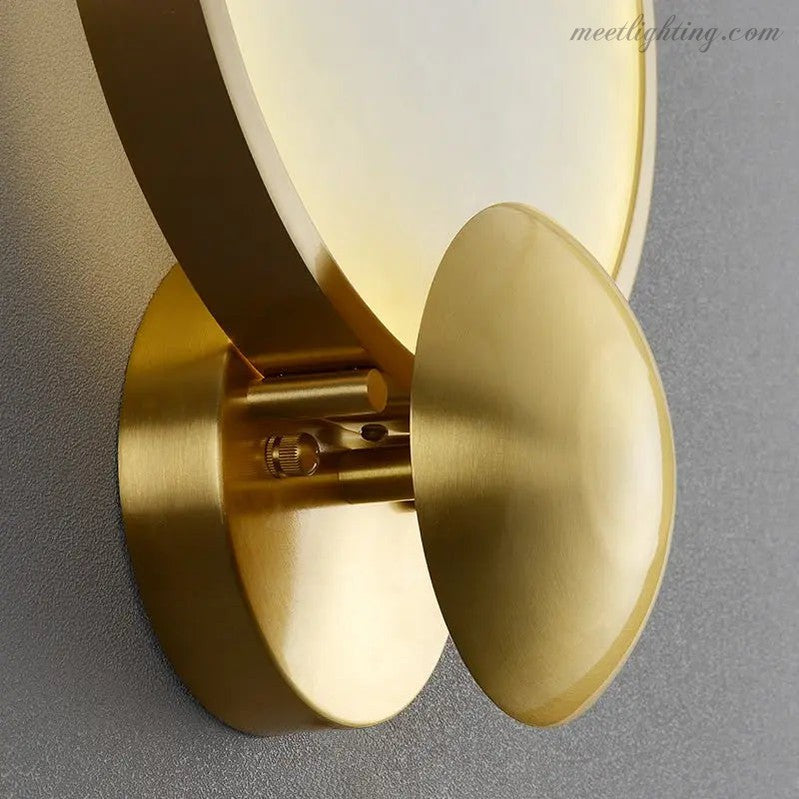 Alabaster Round Modern Wall Sconce-Meet Lighting