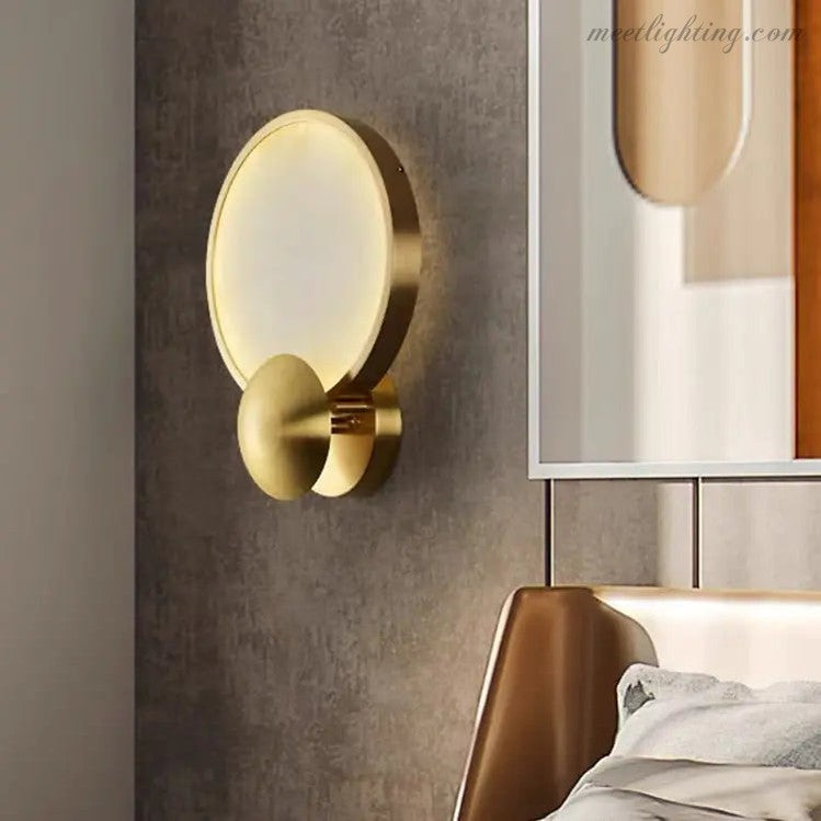 Alabaster Round Modern Wall Sconce-Meet Lighting