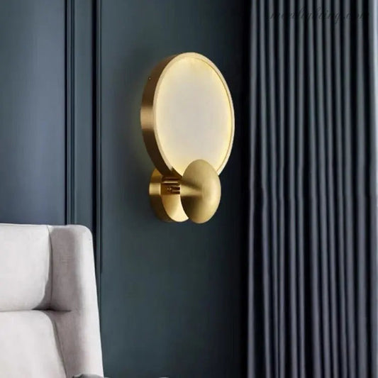 Alabaster Round Modern Wall Sconce-Meet Lighting