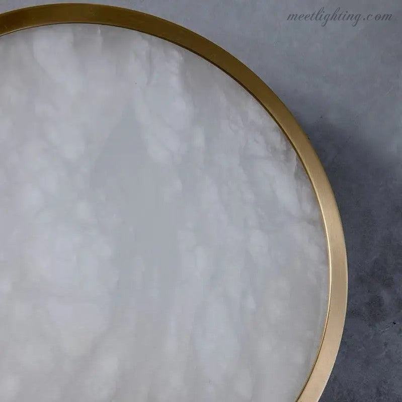 Alabaster Round Modern Wall Sconce-Meet Lighting