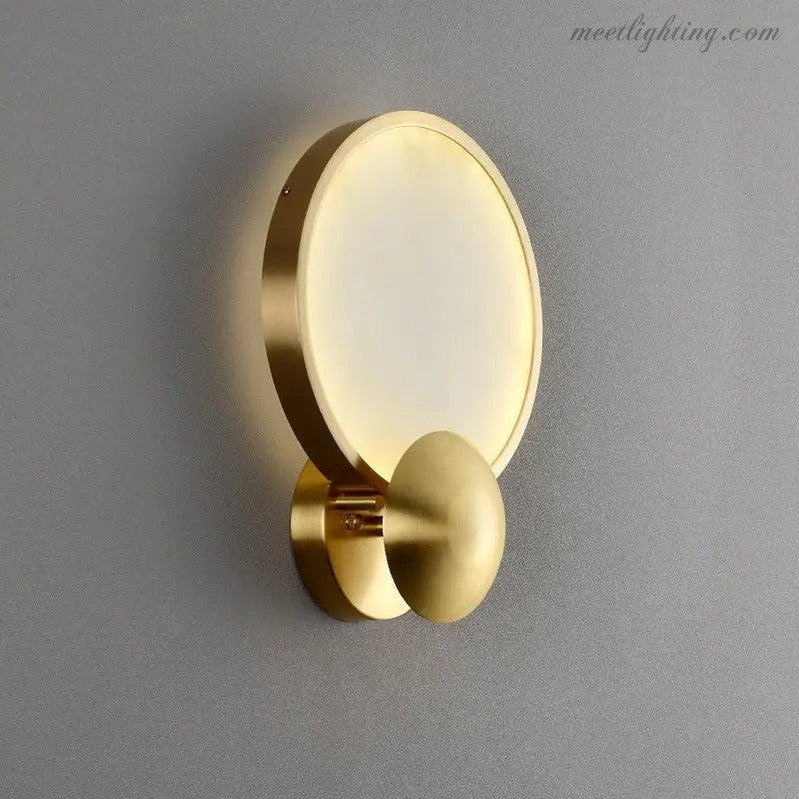 Alabaster Round Modern Wall Sconce-Meet Lighting